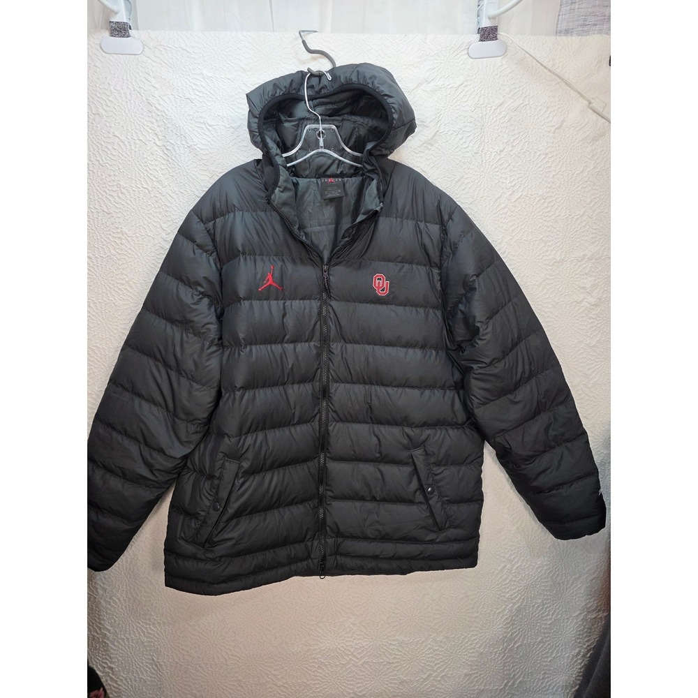 PLAYER ISSUED Jordan Brand Oklahoma Sooners Down Puffer Jacket Mens XL Tall OU